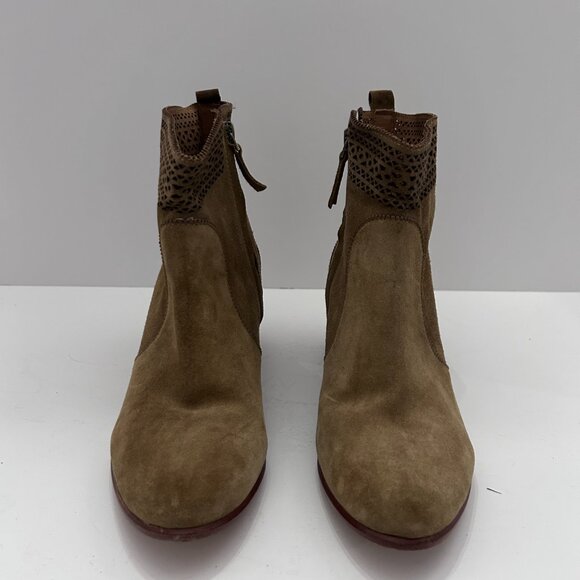 Aerin Women's Heeled Ankle Boot Bootie 'Tilstone' Tan Size 6 M Italian Leather - Picture 7 of 9